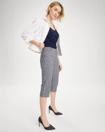 Emme Slim Striped Capri Pants - US 6858