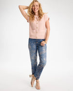 Foiled Snake Girlfriend Straight Ankle Jeans - US 7362