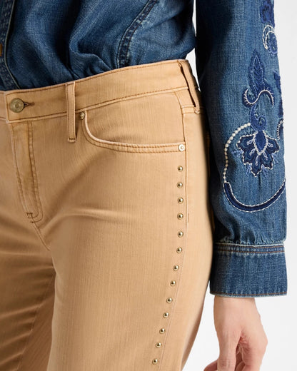 Studded Girlfriend Straight Ankle Jeans - US 2266