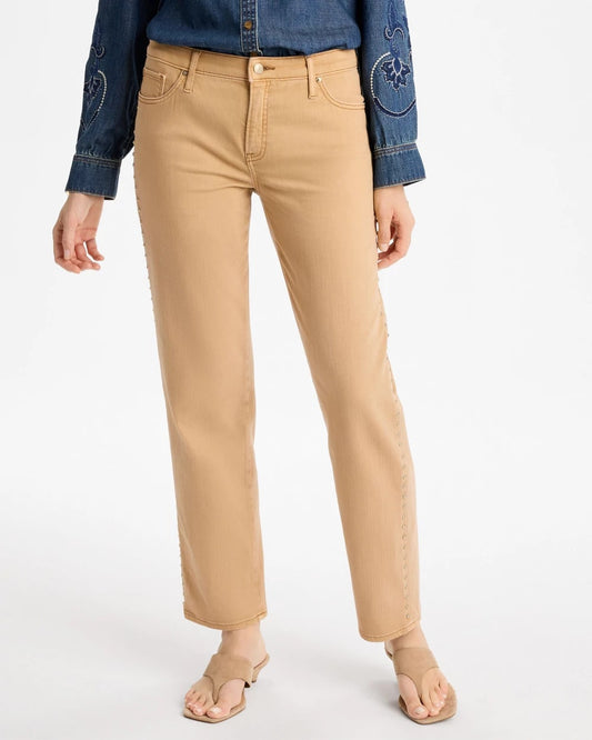 Studded Girlfriend Straight Ankle Jeans - US 8763