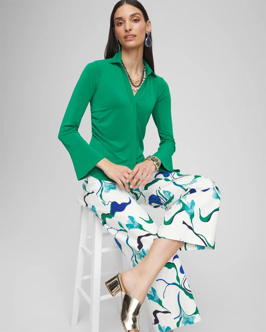 Collared Ruched Seam Top - US 0794