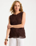 Cotton Crochet Sleeveless Tank - US 9055