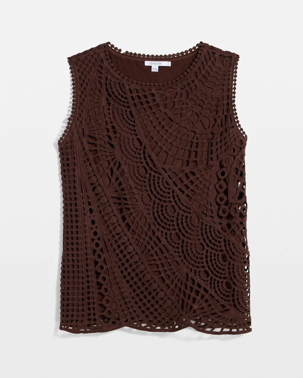 Cotton Crochet Sleeveless Tank - US 9055