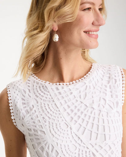 Cotton Crochet Sleeveless Tank - US 7236