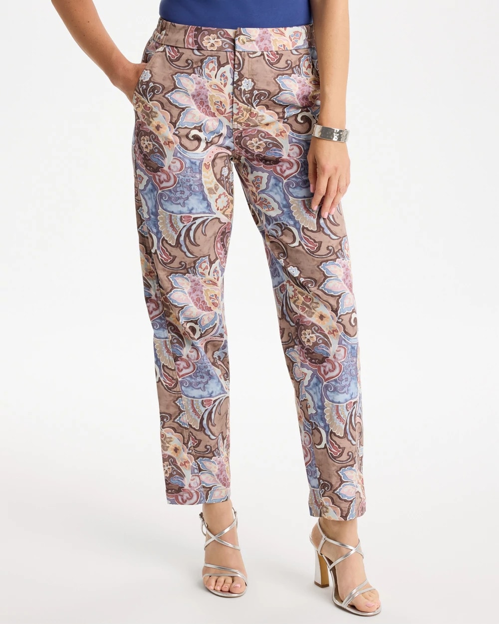 Printed Boyfriend Chino Pants - US 5541