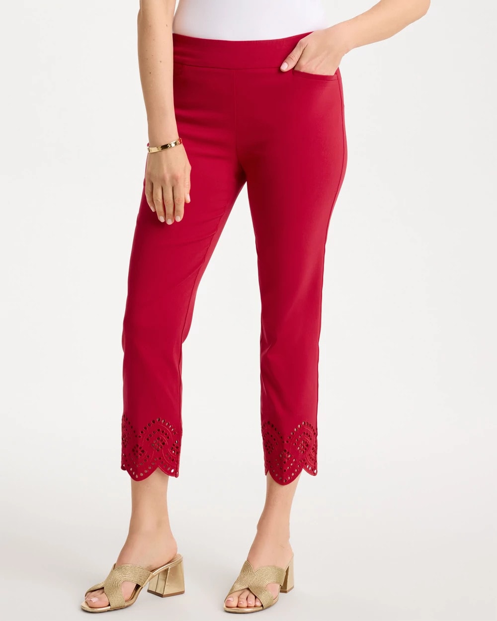 Brigitte™ Slim Scalloped Ankle Pants - US 5868
