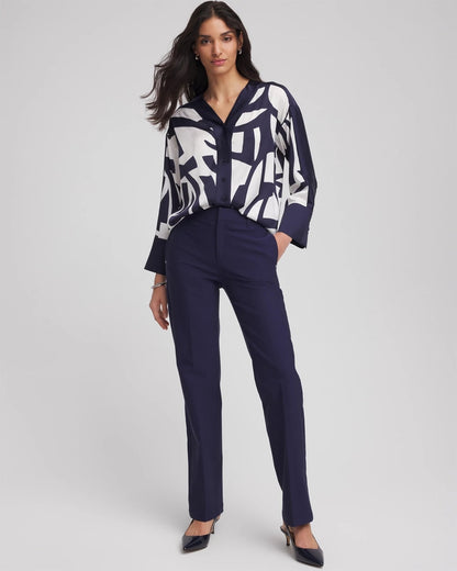 Cotton Straight-Leg Trousers - US 6373