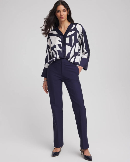Cotton Straight-Leg Trousers - US 6373