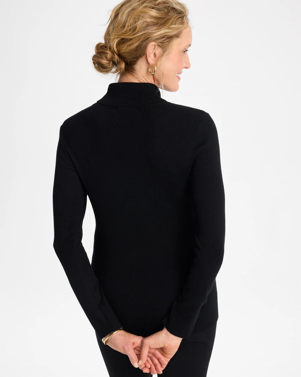Ella Button Cuff Turtleneck Sweater - US 6984