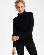 Ella Button Cuff Turtleneck Sweater - US 6984