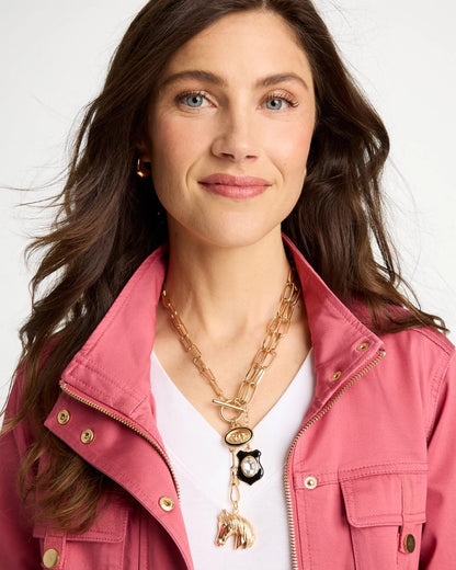 Adjustable Equestrian Charm Toggle Necklace - US 4536
