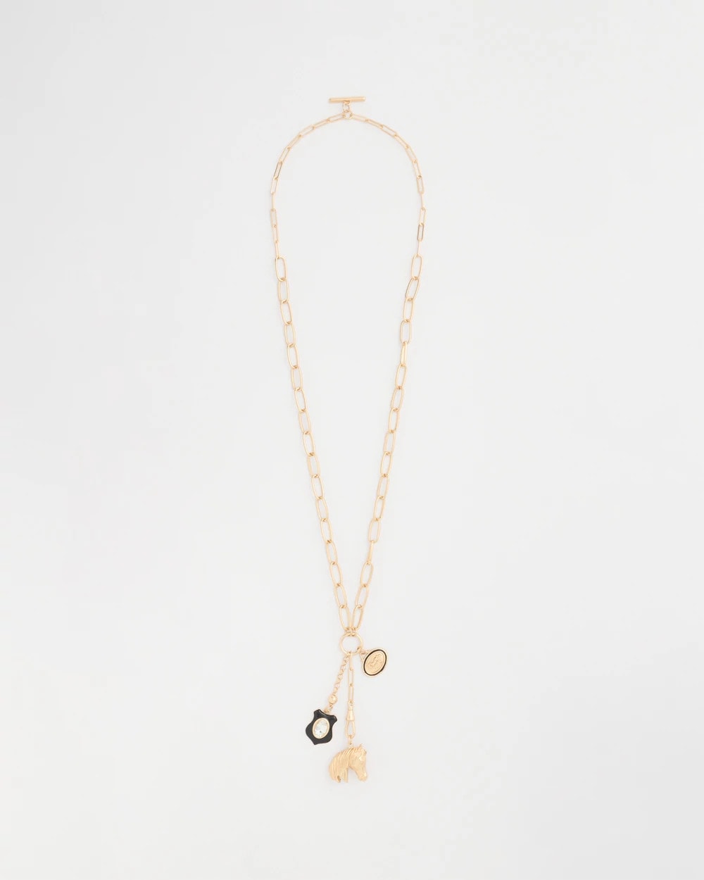 Adjustable Equestrian Charm Toggle Necklace - US 4536