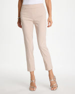 Brigitte™ Slim Twill Stripe Neutral Crop - US 7059