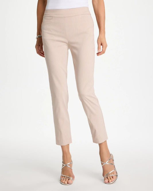 Brigitte™ Slim Twill Stripe Neutral Crop - US 7059