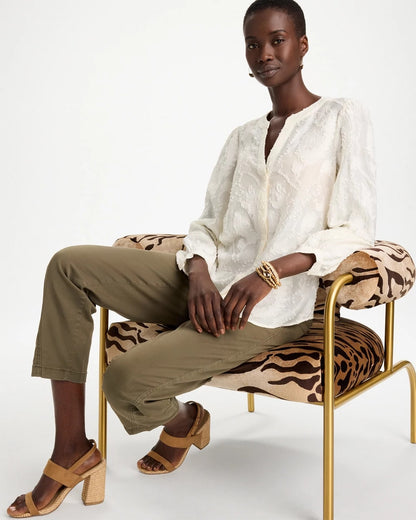 Clip Dot Jacquard Blouse - US 6868