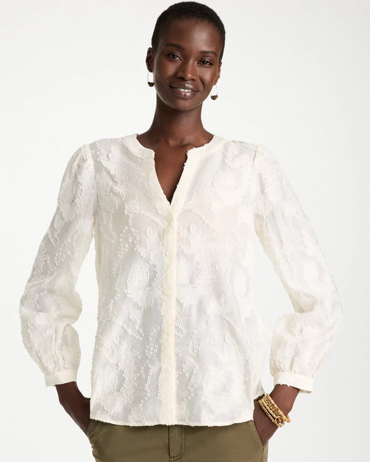 Clip Dot Jacquard Blouse - US 8476