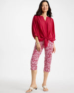 Brigitte™ Slim Geo Pull-On Capri Pant - US 5034