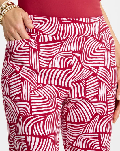 Brigitte™ Slim Geo Pull-On Capri Pant - US 5034