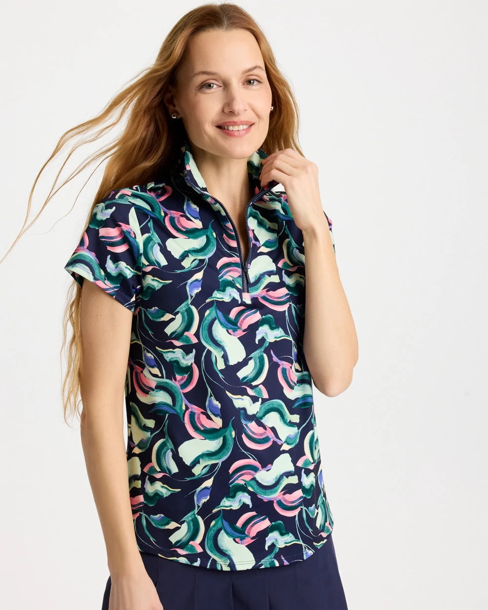 Zenergy® UPF Blooms Half Zip Polo - US 3904