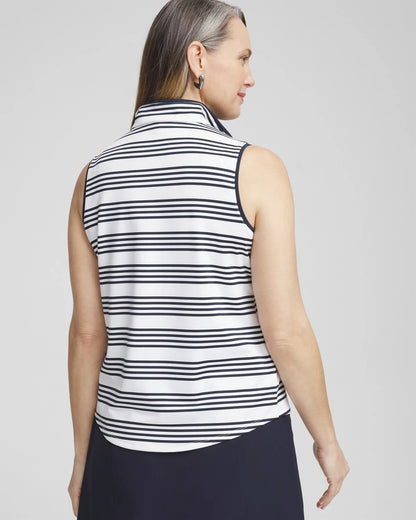 Zenergy® UPF Knit Stripe Polo Tank - US 5842