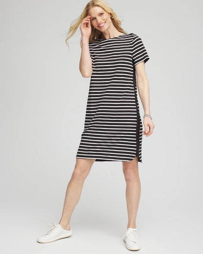 Zenergy® UPF Lace-Up Stripe Dress - US 3396
