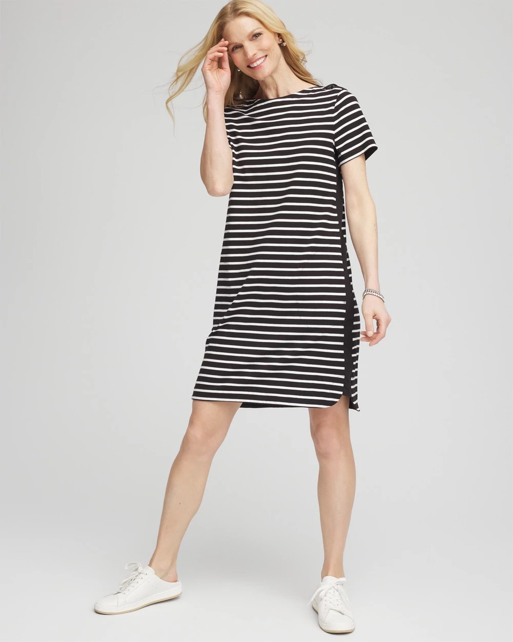 Zenergy® UPF Lace-Up Stripe Dress - US 9352