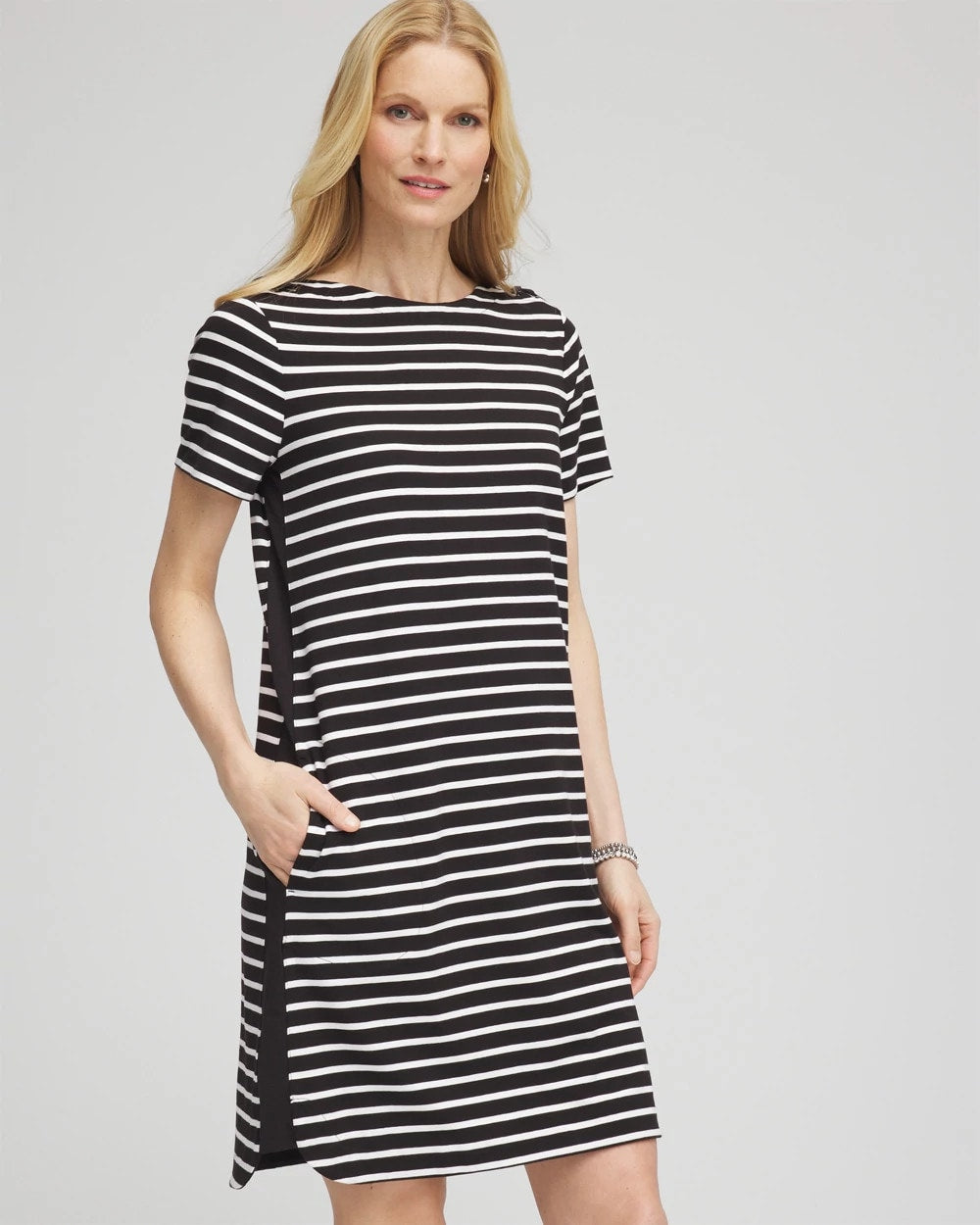 Zenergy® UPF Lace-Up Stripe Dress - US 3396