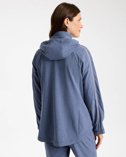 Zenergy® UPF Zip-Front Caviar Trim Jacket - US 8243