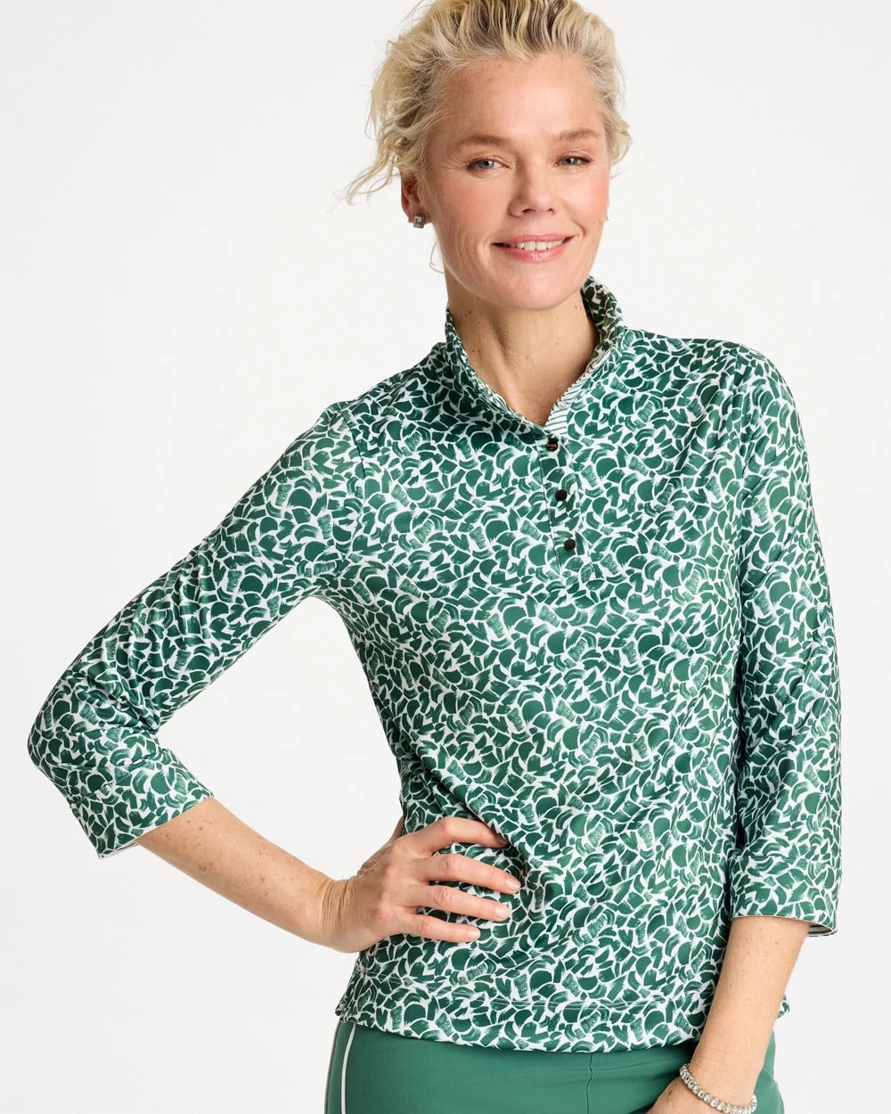 Zenergy® UPF Paint Snap Mockneck - US 2669