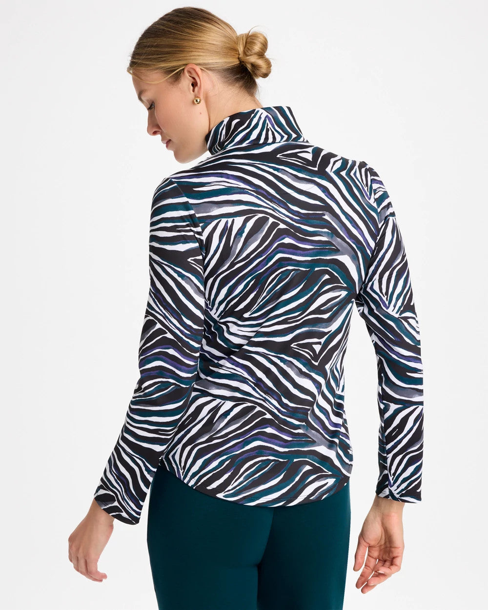 Zenergy® UPF Animal Print Half-Zip Polo - US 7007