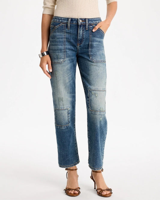 Vintage Boyfriend Utility Crop Jeans - US 0967
