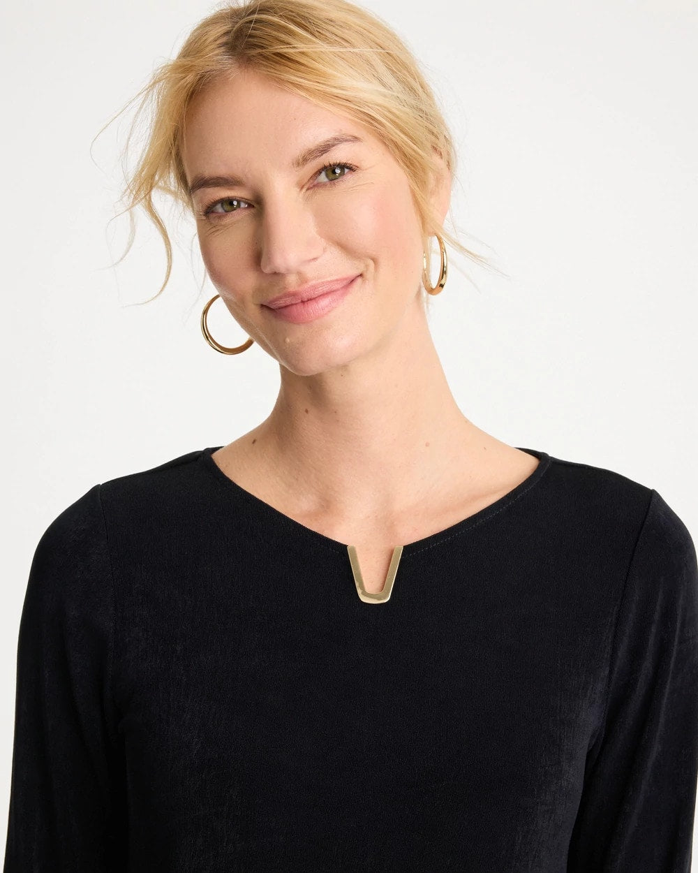 Travelers™ Embellished V-Neck Top - US 4583
