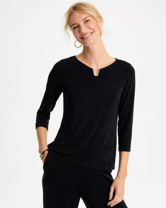 Travelers™ Embellished V-Neck Top - US 4583
