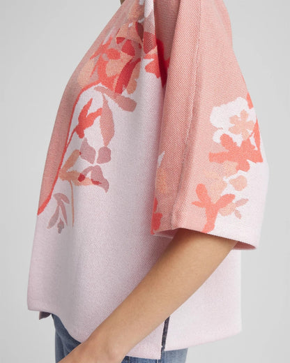 Jacquard Kimono-Style Cardigan - US 0798