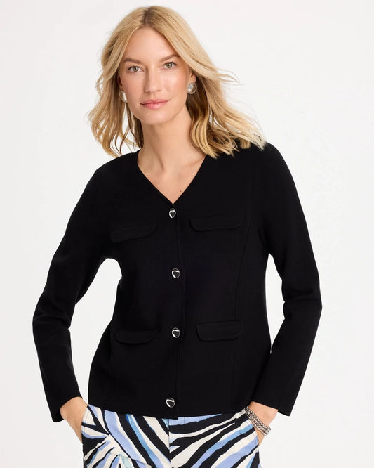 V-Neck Sweater Jacket - US 0253