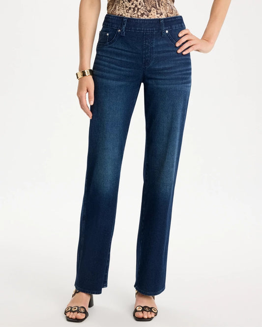 Pull-On Knit Denim Wide-Leg Jean - US 7680