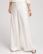 Satin Wide Leg Cargo Pants - US 3536