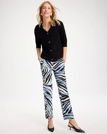 Emme Wide-Leg Abstract Animal Pants - US 5758