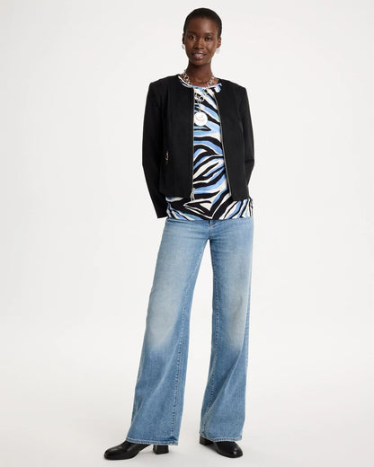 Touch of Cool™ Zebra Animal Print Elbow Sleeve Tee - US 5518