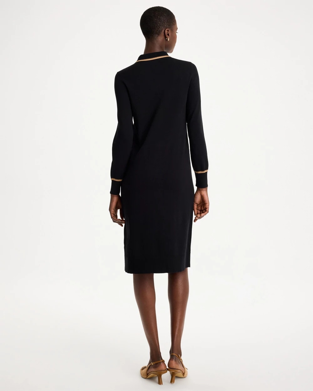 Whipstitch Knit Sweater Dress - US 3767