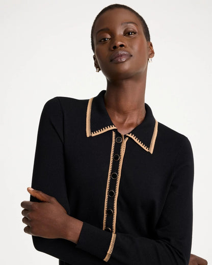 Whipstitch Knit Sweater Dress - US 3767