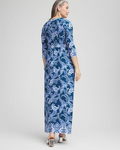 3/4 Sleeved Jersey Maxi Dress - US 5197