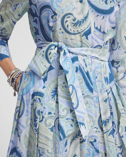 Cotton Voile Pleated-Hem Shirtdress - US 4321