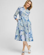 Cotton Voile Pleated-Hem Shirtdress - US 4321