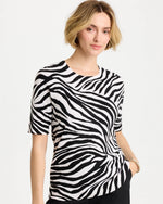 Ella Zebra Crewneck Pullover Sweater - US 0680