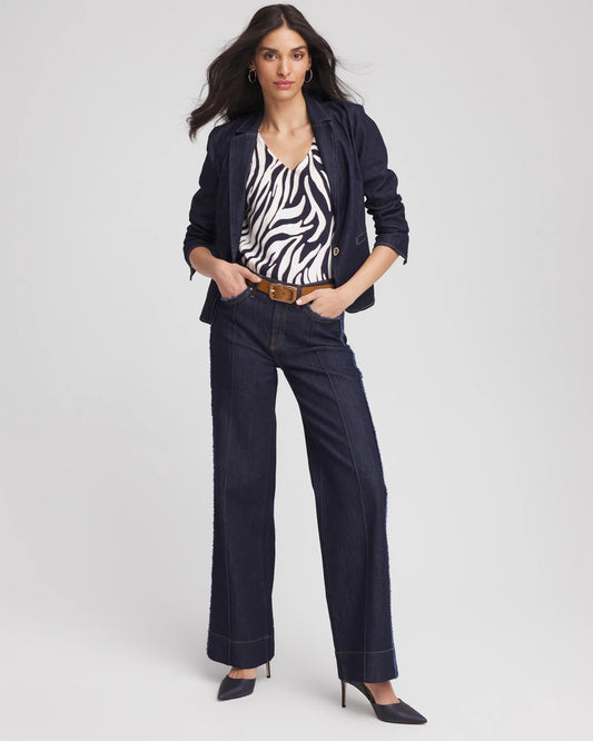 Ella Zebra V-Neck Pullover Sweater - US 3562