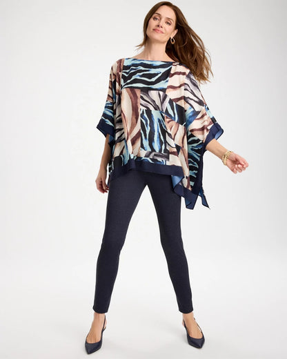 Zebra Zing Printed Poncho - US 3444