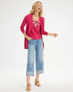 Pintuck High-Cuff Cropped Jeans - US 3639