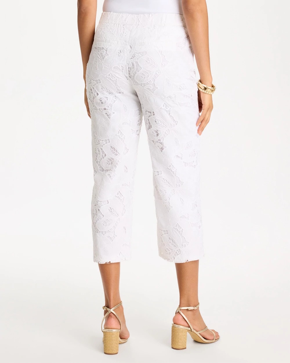 Lace Cropped Pants - US 3681