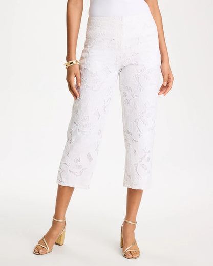 Lace Cropped Pants - US 3681